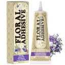 Floral Adhesive 2.1 Oz  Clear Waterproof Liquid Flower Glue for Fresh Flowers, Fast-Drying Flexible Glue for Floral Arrangements, Corsages, Bouquets, Florist & Craft Projects