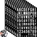 Zonon 8 Sheets Mailbox Numbers Sticker, Self-Adhesive Vinyl Letters Numbers Kit for Mailbox, Signs, Window, Door, Cars, Trucks, Home, Business, Address(2inch,White in Black)