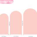 Wokceer Wedding Arch Backdrop Cover 7.2FT, 6.6FT, 6FT Set of 3 Spandex Fitted Blushing Pink Arch Covers for Round Top Chiara Arch Backdrop Stands Cover for Birthday Party Ceremony Decor