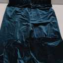 GRAPENT Flare Velvet Pants for Women High Waisted Wide Leg Stretch Elastic Waist Pull On Trousers Front Seam Slacks (Small, Dark Green)