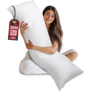 Utopia Bedding Full Body Pillow for Adults (White, 20 x 54 Inch), Long Pillow Insert for Sleeping, Ideal for Side Sleepers