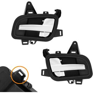 Front Interior Chrome Door Handle Compatible with 2008-2018 International Prostar (Pair)