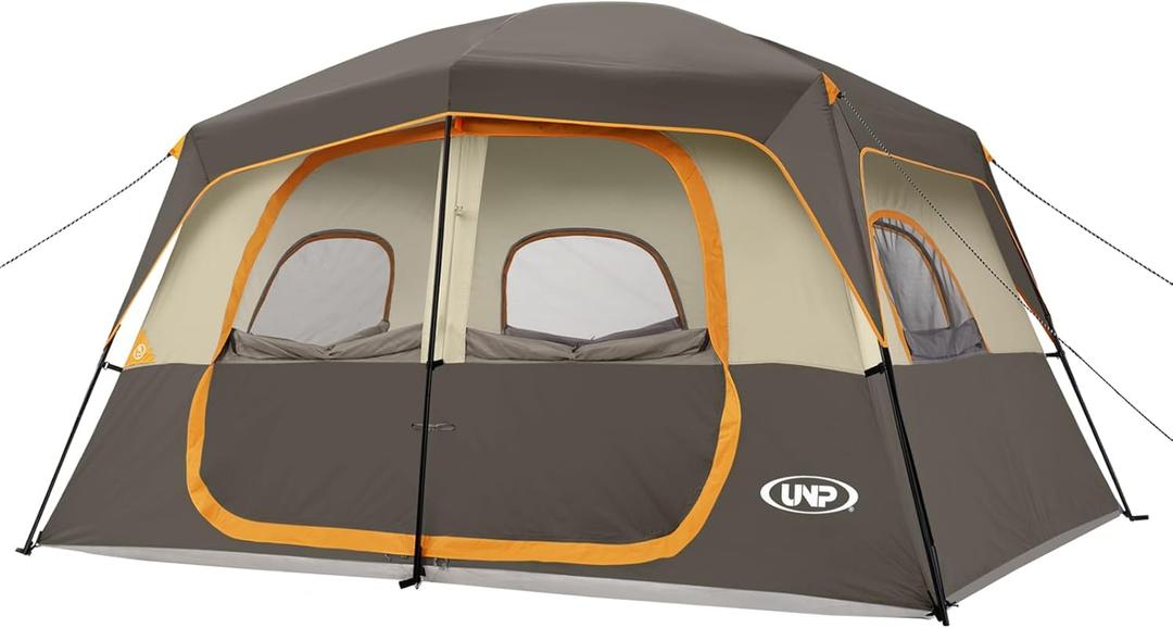 UNP 5-8 Person Tent, Portable Cabin Tent, Camping Tent 4-Person Easy Set Up, Waterproof with Top Rainfly for Outdoor Camping/Hiking