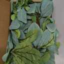 Waydress 4 Pieces Candle Rings Artificial Eucalyptus Leaves Wreaths Small Boho Wreaths Rings Pillar Candle Holder for Wedding Home Door Tabletop Decoration (Cute Leaf Style)