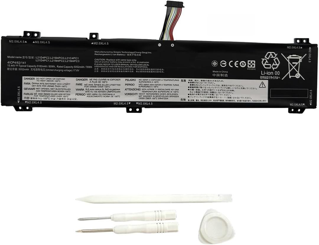 L21D4PC1 Laptop Battery Replacement for Lenovo Legion 5 15IAH7 15ARH7 15ACH6 Legion 5 Pro 16IAH7 16ACH6 16ITH6 Series L21C4PC1 L21M4PC2 L21M4PC3 L21L4PC0 L21C4PC0 L21D4PC0 L21B4PC0