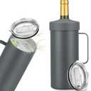 Bottle Chiller with Handle | Portable Rapid Cooling Champagne Insulator | Stainless Steel Cooler Sleeve | Ideal Gift for Lover | | Perfect for Dinner Parties & Outdoor Picnics