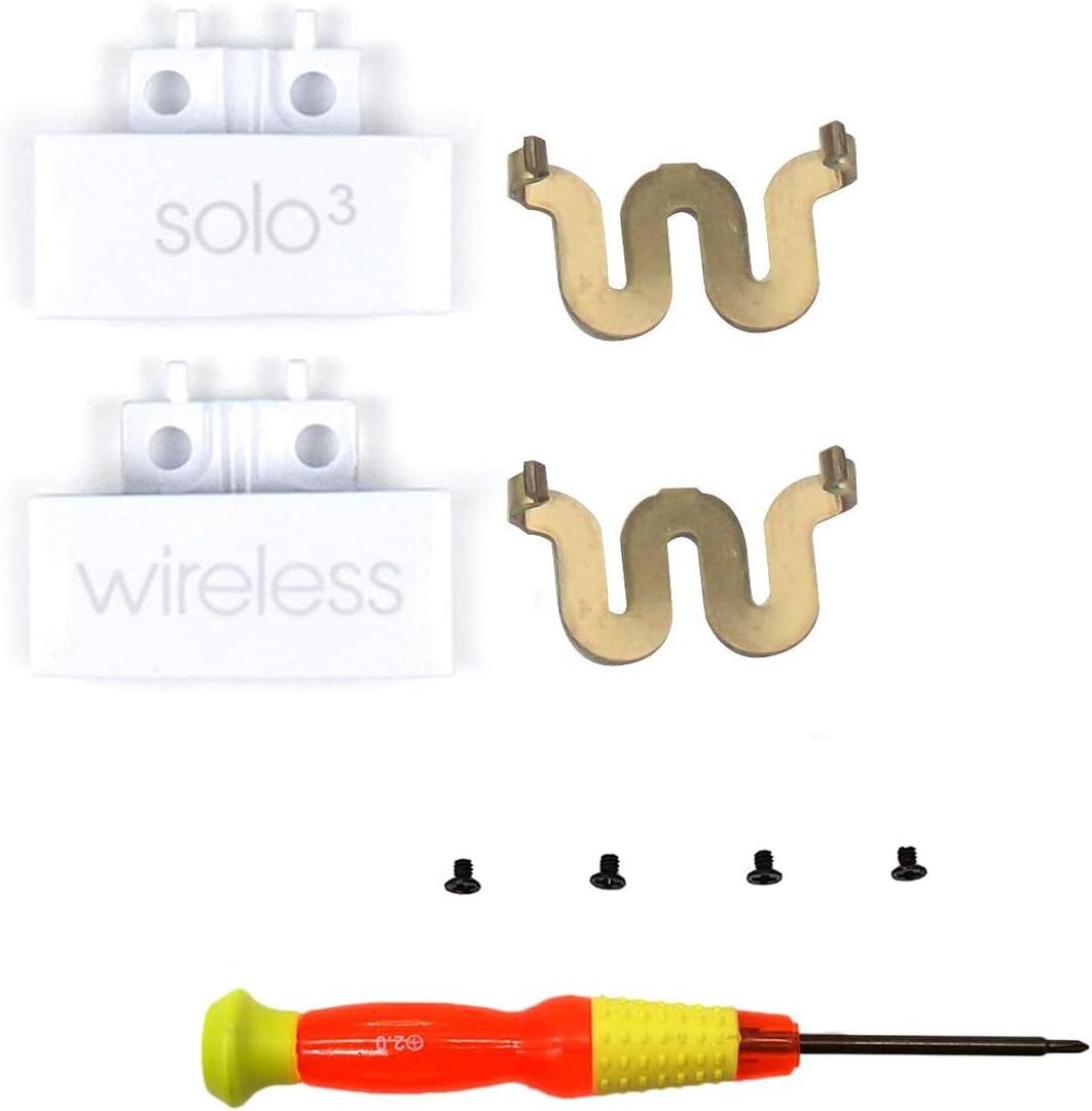 Adhiper Replacement Headband Hinge Clip Cover + Pin Repair Parts Kits Compatible for Solo3 Wireless Solo2 Wireless Over-Ear Headphones (White)