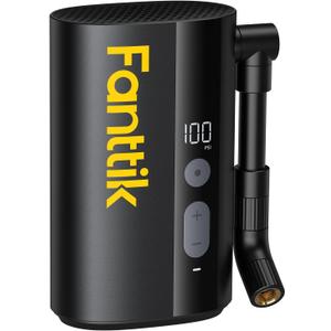 Fanttik X9 Ace Mini Bike Pump, 32s Fast Inflate Bike Pump with Gauge, 150PSI Electric Air Pump with Presta and Schrader Valve, Suitable for Motorcycle, Road Bike, Electric Bike, MTB