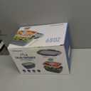 Cherrysea 2Pack Salad Lunch Container, 68oz Salad Bowls with 4 Compartments Tray,Leak Proof Lunch Box with Fork for Men,Women BPA-Free Snack Container with Sauce Container for Dressings - Black