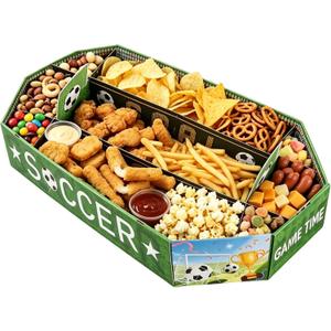 Soccer Party Supplies Set - Large Soccer Food Serving Tray, Birthday Parties and Soccer Party Decorations & Favors 25 * 19Inch