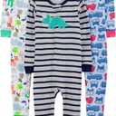 Simple Joys by Carter's baby-boys 3-pack Snug Fit Footless Cotton Pajamas