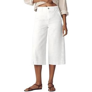 Astylish Capris Jeans for Women Wide Leg High Waisted Stretchy Jean Pants with Slanted Pockets, Size 6