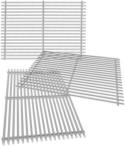 Kalomo Grill Grates Parts for Weber Genesis Grill 66803, 66096, Weber Genesis II E-610, Genesis II LX E-640 S-640, CSE-315, CSS-315, 18”Stainless Steel Grids BBQ Gas Grill Replacement Parts