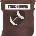 Petitebella Touchdown Football Puppy Dog Shirt (Brown, Medium)
