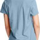 Hanes Women's Perfect-T Crewneck T-Shirt, Lightweight Cotton Short Sleeve Tee for Women (Blue, S)