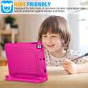 SUPLIK Kids Case for iPad 5th/6th Generation (9.7 inch, 2017/2018), iPad Air 1 & Air 2 & Pro 9.7 Case with Screen Protector, Durable Shockproof Kids Cover with Handle Stand, Pink