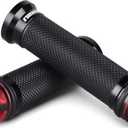 NIBBI Motorcycle Hand Grips, Racing CNC Aluminum & Soft Rubber Handlebar,7/8" Handle Grips for ATV GY6 Scooter