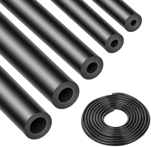 Shineyoo Silicone Vacuum Tubing Hose 6.6 FT, 1/8" 5/32" 1/4" 5/16" 3/8" ID High Performance 130PSI, Engine Automotive Vacuum Silicone Hose Line 5PCS