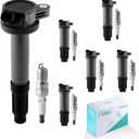 6PCS UF486 Ignition Coil Pack & SP433 Spark Plugs (3.0L V6 Only) For Ford Escape 2009-2012,Fusion 2006-2012,Lincoln Zephyr 2006,Mazda Tribute 2008-2011,Mercury Mariner 2009-2011,Milan 2006-2011 5C1651