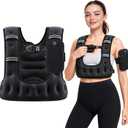 ZELUS Weighted Vest for Women & Men, U-Shaped Running Vest with Arm Pocket, 20LB