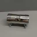 Stainless Steel 2.5 to 2.5 Inch Exhaust Adapter, 2.5" ID Exhaust Reducer Connector Pipe with Clamp