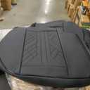 GXT Deluxe Faux Leather Full Coverage Car Seat Cover Anti-Slip Universal Fits for Sedans SUV Pick-up Truck with Headrests,Interior Accessories(Black)