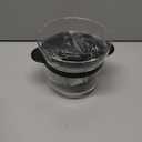 HARIO XRCN-2-B Glass Microwave Rice Pot, 1 to 2 Cups, For Microwaves, Black, 1 to 2 Cups, Made in Japan