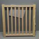 Wooden Freestanding Dog Gates, Foldable Wood Pet Gate Indoor, No-Painted Puppy Gate for Doorways, Stairs, 23" Height-2 Panels