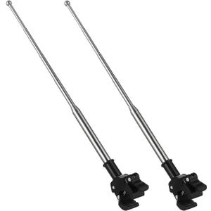 DOITOOL Adjustable Stainless Steel 12In Telescopic Motorcycle Flagpole with Handlebar Mount for Outdoor Riding and Bike Accessories