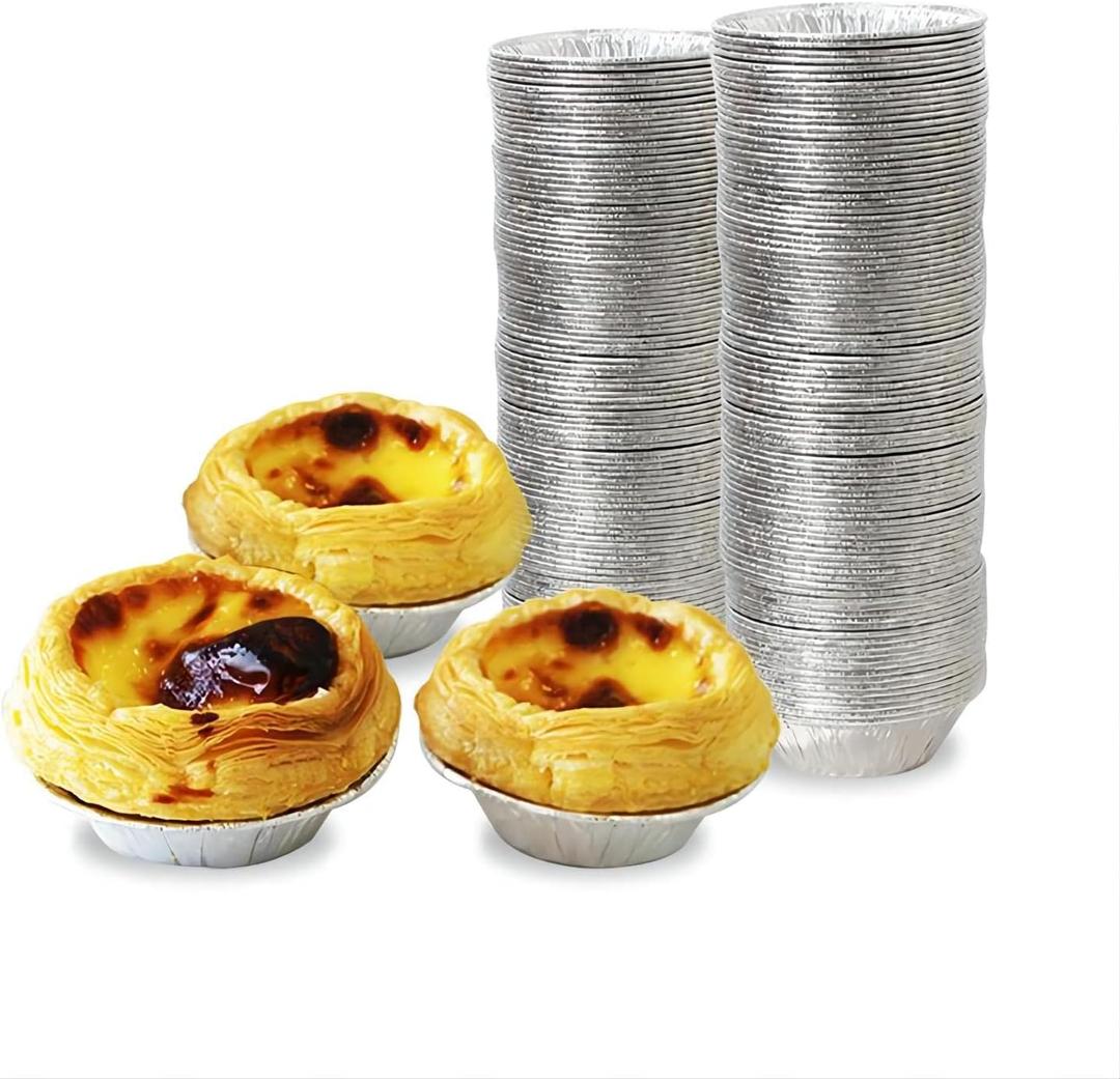 Silver Aluminum Foil Tart Pan 2.67" (Pack of 200) Disposable Mini Pie Tin (200)