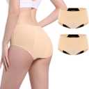 Carer Incontinence Underwear for Women Washable 150ml High Absorbent Leak Proof Underwear for Women Bladder Leak Womens Incontinence Panties 2 Pack Beige L