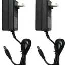 2 Pack 24V DC 2A 48W Power Supply Adapter,100-240V AC to 24Volt 2000Ma Converter Transformer with 5.5 x 2.5 mm Tip for 5050,3528 LED Strip 3D Printer CCTV Security System LCD Monitor.