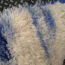 Ophanie Blue White and Grey Area Rugs for Living Room 5x7, Fluffy Shag Large Fuzzy Plush Soft Carpets, Floor Shaggy Rugs for Bedroom, Carpet for Kids Boys Girls Dorm Nursery Home Decor Aesthetic