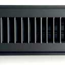 Heavy Duty Steel Floor Vent with Beautiful Black Matte Finish. Fits in 2 x 10 Duct Opening. Overall Dimension is 3.75 in Wide x 13.75 in Long.
