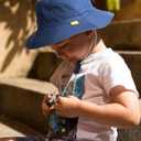 Baby Sun Hat for Boy Girl Toddler Summer Bucket Hat Kids Sun Protection Beach Hat Cotton Baby Hats (0-6 Months, Light Khaki)