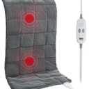 Heating Pad for Back - Weighted Heated Pad for Neck, Shoulder, Cramps and Knee, 3 Massage Modes & 3 Heat Levels, Auto Shut Off, Warm Gifts for Adult, 12"x24"