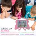 Simicoo iPad 7 8 10.2 9 3D Cute Butterfly Case for Kids Light Weight EVA Stand Shockproof Rugged Heavy Duty Kids Friendly iPad Cover for Girls iPad 10.2 iPad 7th 8th 9th (Pink)