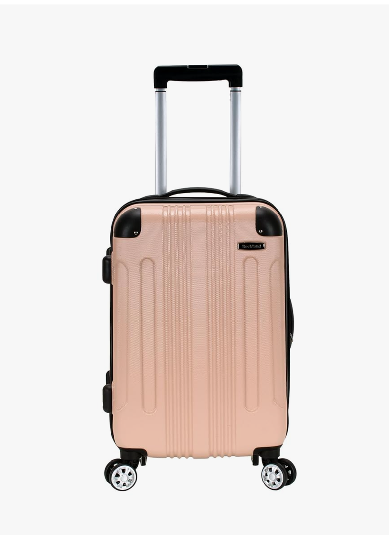 Rockland London Hardside Spinner Wheel Luggage, Champagne, Carry-On 20-Inch, 22"X13. 5"x10" (with wheels)