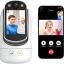 Video Call Security Camera Indoor, Nanny Camera Baby Camera Pet Camera,2-Way Video Call,2-Way Audio, 360Pan/Tilt WiFi Camera for Home Security, Motion Tracking, 1080P 2.8 inch HD Screen,Night Vision