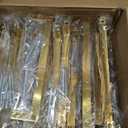 goldenwarm 25 Pack Brass Kitchen Hardware Gold Drawer Pulls - LSJ12GD160 Brushed Gold Cabinet Knobs Square T Bar Dresser Drawer Pulls for Cabinets Bathroom Handles 6-1/4" Hole Centers