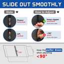 Veharvim Polarized Sun Visor Extender for Car with Zipper Slider, UV400 Car Sun Visor Extension with PC Lens and Side Sunshade,Anti-Glare for Safe Driving,UV-Filtering/Protection(Passenger Side