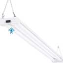 Sunco Motion Sensor 4ft LED Shop Light, Garage Lights Ceiling LED Plug-in Fixtures, 40W, 5000K Daylight, 4300 Lumens, Frosted, Motion Activated, Linkable Suspension Mount, ETL