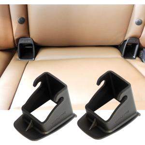 ISOFIX Interface Belt Latch Guide, 2 Pcs Car Seat ISOFIX Interface Buckle Fixed Guide Groove Car Seat Bracket Connector, Black
