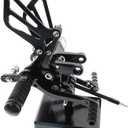 lackMotorcycle Rearset Foot Pegs Rear Set Footrests Fully Adjustable Foot Boards Compatible for GSXR750 GSXR600 1996-2005,GSXR1000 2000-2004,SV650 SV650S SV1000 SV1000S 1998-2014, 