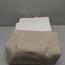 Storage Baskets for Clothes Fabric Cotton Rope Storage Basket with Handles, Decorative Woven Basket for Living Room,Closet Organizer Blankets, and 2bags (Gradient Brown, L14W11H14)