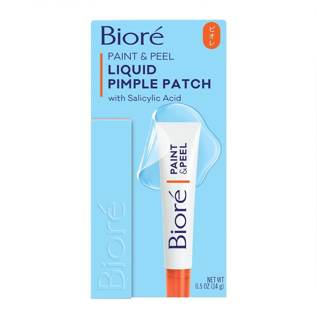 Biore Paint & Peel Liquid Pimple Patch, Invisible Pimple Patch with Salicylic Acid, Up to 100 Uses, .5 Oz