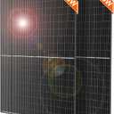 DOKIO 800W (2×400W) 31V Mono Solar Panels - Works for 12/ 24V Systems, 9.84ft Leads per Panel for Garden/ Yard - Home/ Backyard Shed or Cabin, Off-Grid Battery Charging