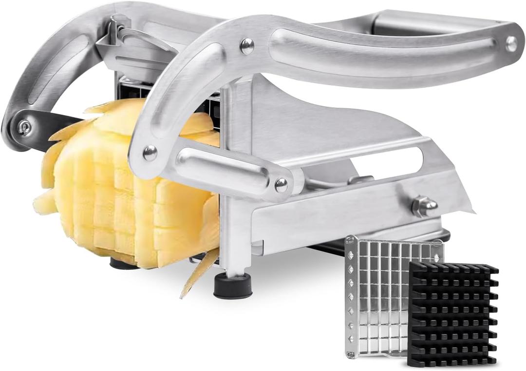 French Fry Cutter - Blades Potato Slicer of 2 size, Cutter slicer suitable for potato, Cucumber, Apple, Onion