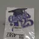 LINGBOOM Class of 2026 Graduation Cake Topper Black Glitter Congrats Grad Cake Decorations Happy Graduation Congratulations Grad 2026 Party Supplies (Black)