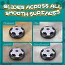 1 Pack Hover Soccer Ball with 4 Pcs Batteries, Air Floating Soccer Toy with LED Lights and Foam Bumper, Indoor Games for Kids 4-8-12, Toys Gifts for 3 4 5 6 7 8 9 Year Old Boys Girls, Black/White